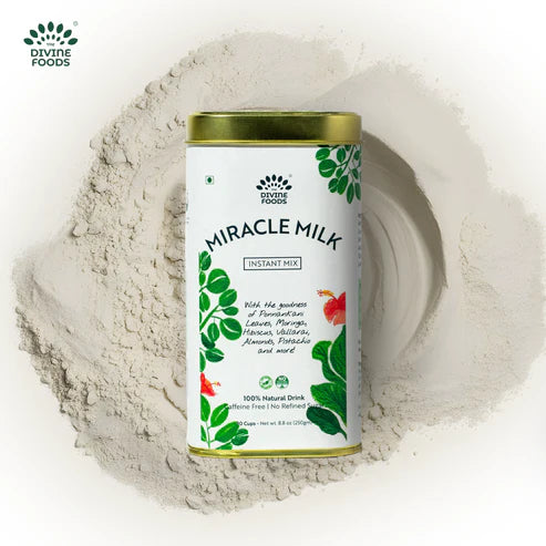 Divine Foods Miracle Milk Moringa Latte Mix | Instant Health Drink