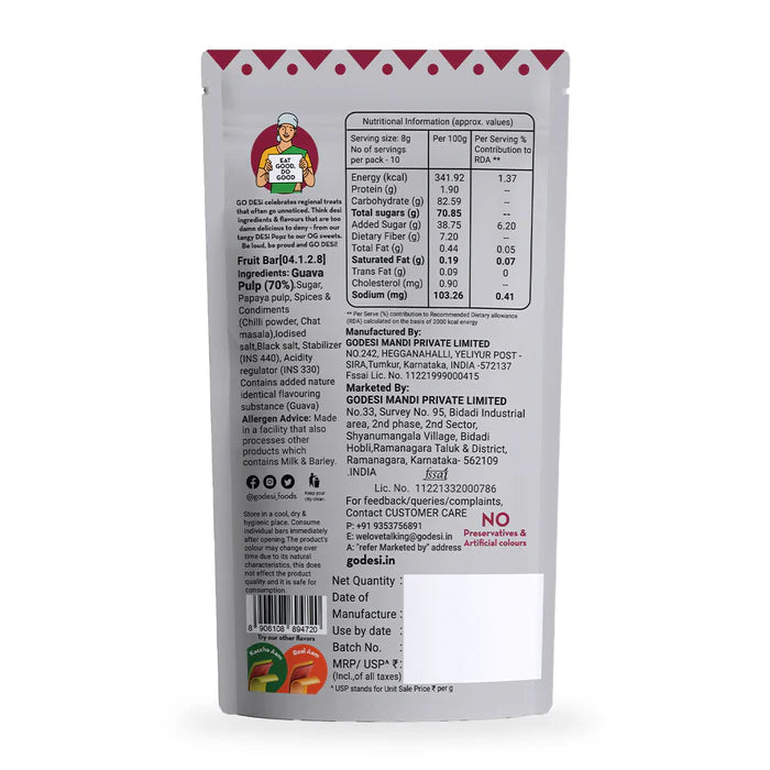 Fruiti Twist pack of 10 - Guava - GO DESi