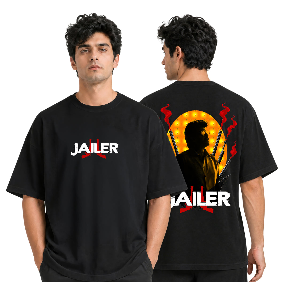 Black Jailer T shirt oversized