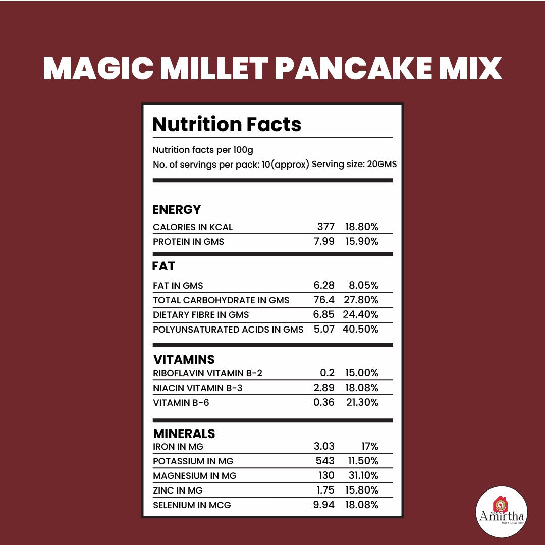 Magic Millet Pancake Mix - Amirtha Health Foods