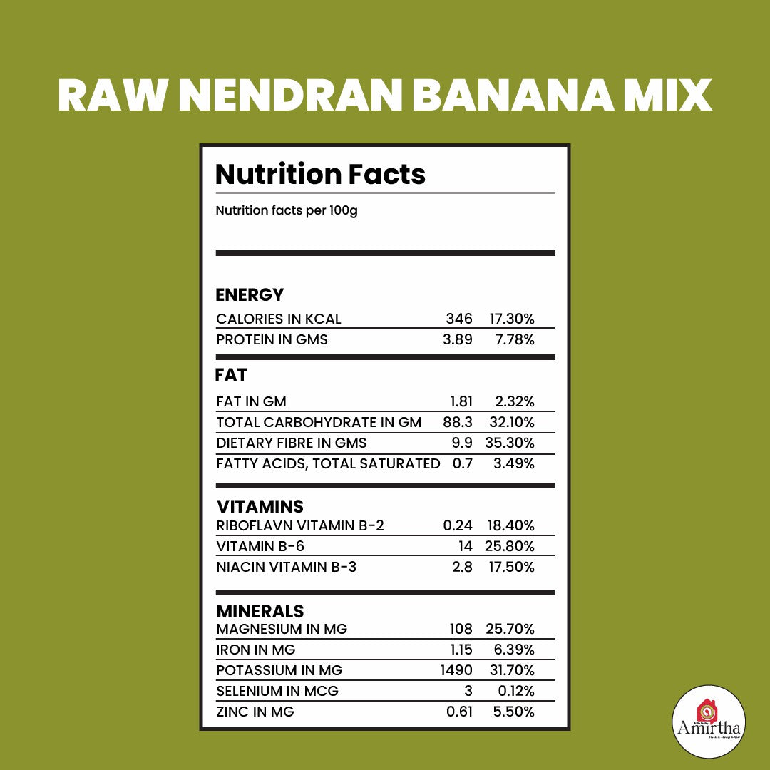Kerala Nendran Raw Banana Mix - Amirtha Health Foods