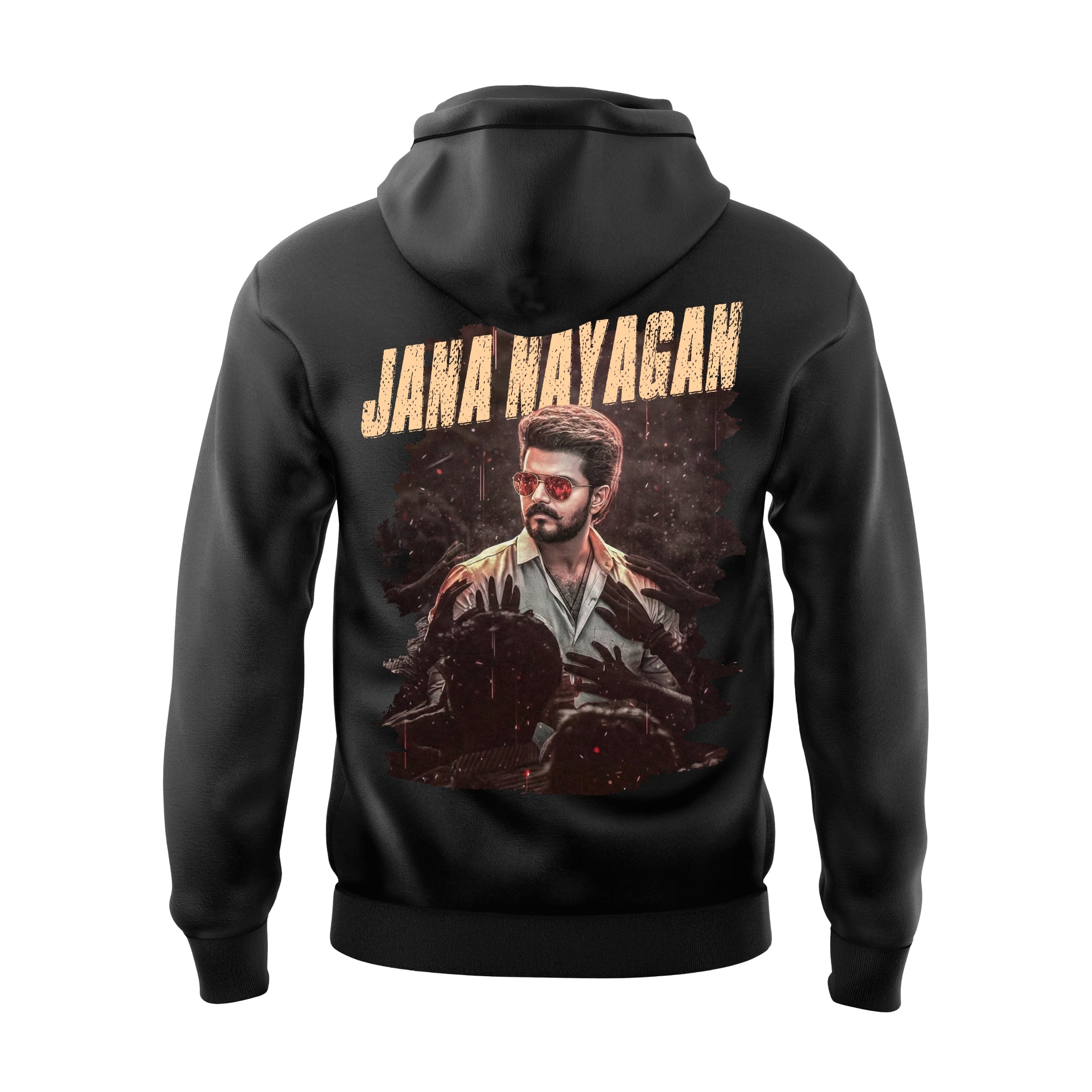 Jana Nayagan Thalapathy Vijay Black Hoodie - Dudeme
