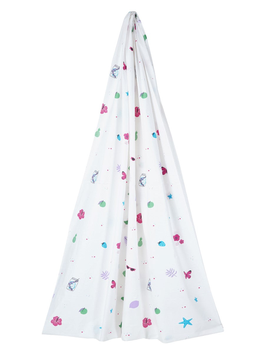 Hammock (Premium Cotton Born Baby White with Assorted Prints Stitched Hammock Cloth) - Ramraj Cotton