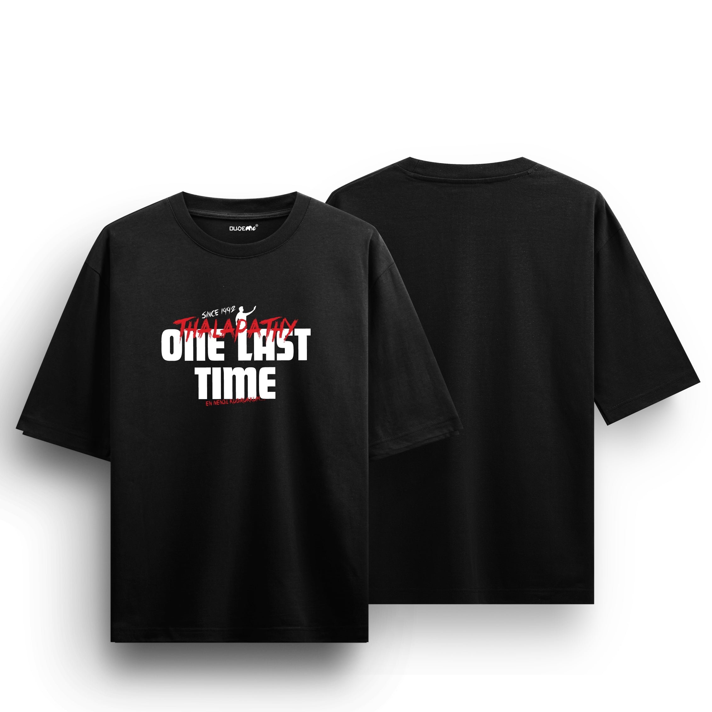 One Last Time Vijay Black T-Shirt - Dudeme