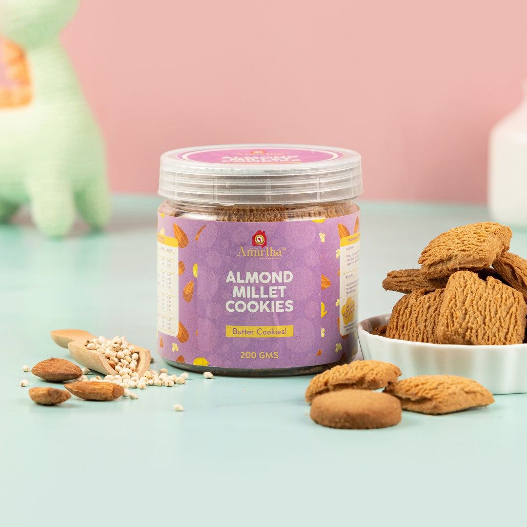 Almond Millet Butter Cookies - Amirtha Health Foods