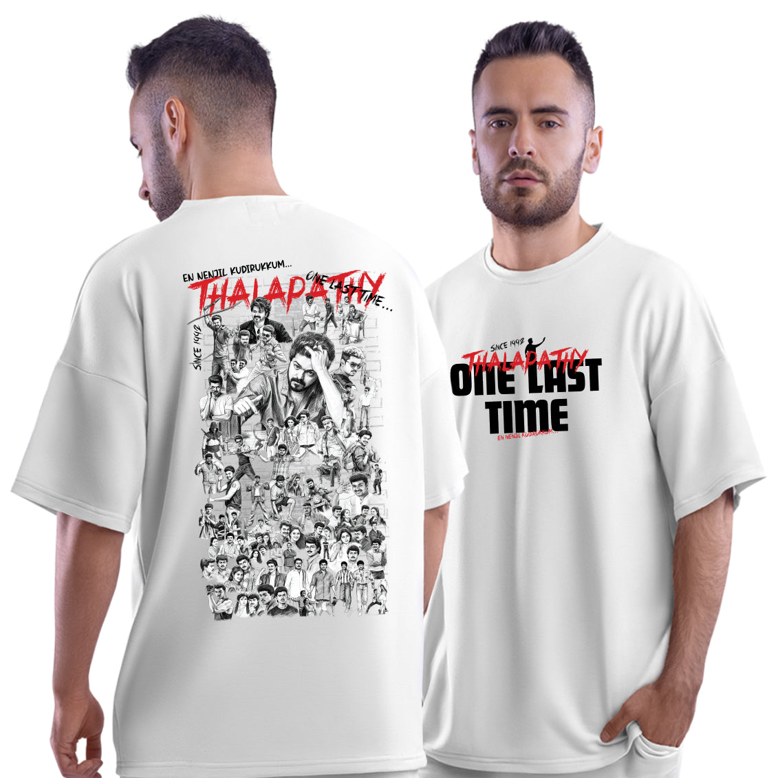 One Last Time Thalapathy Vijay Oversized T-Shirt - Dudeme