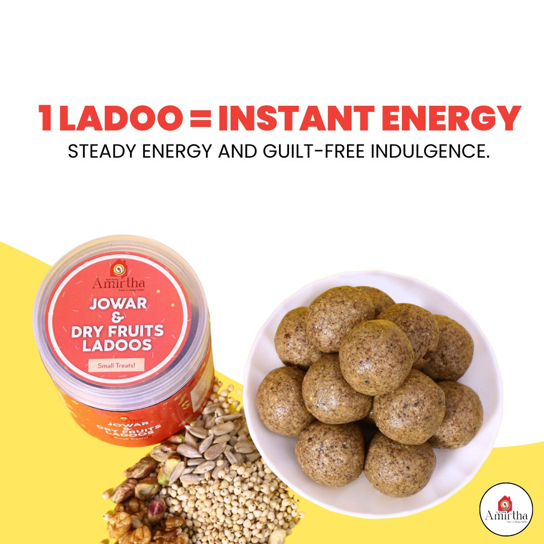 Jowar & Dry Fruits Ladoos - Amirtha Health Foods