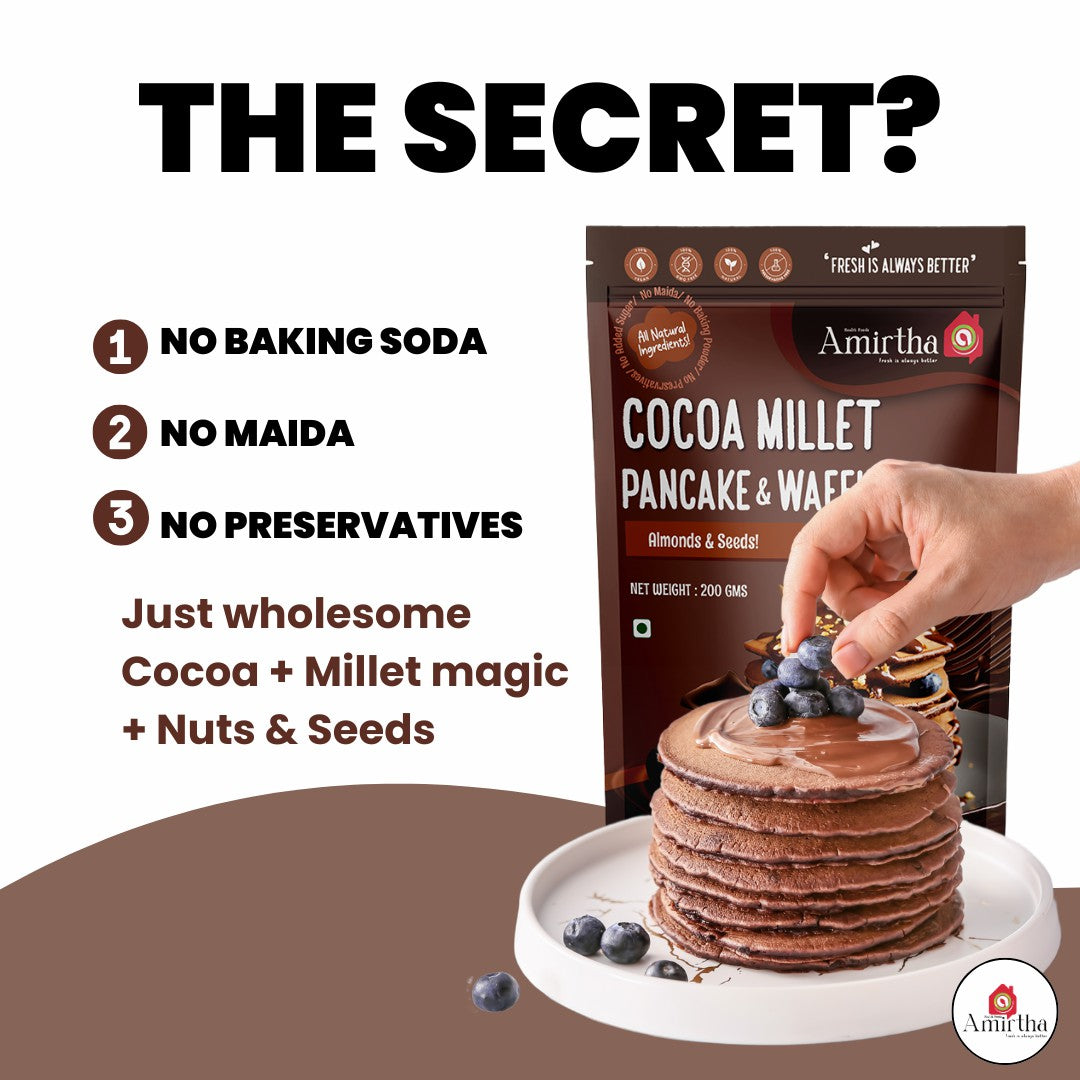 Cocoa Millet Pancake Mix - Amirtha Health Foods
