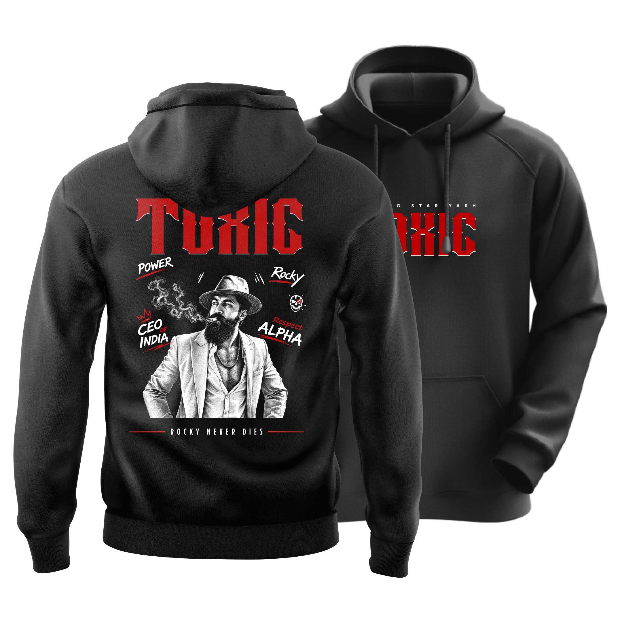 Black Rocky Never Dies Fan Hoodie
