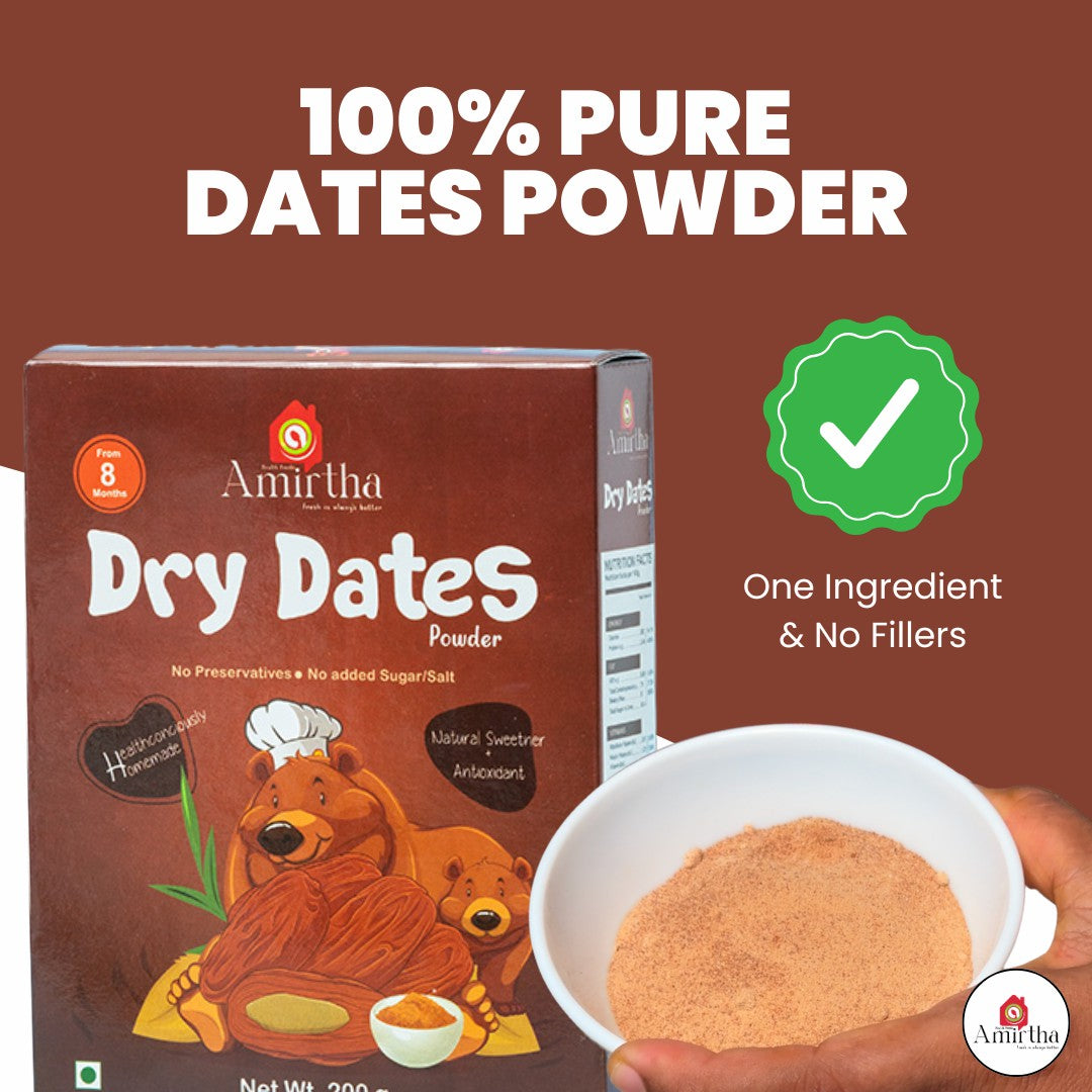 Dry Dates Powder - Amirtha Health Foods
