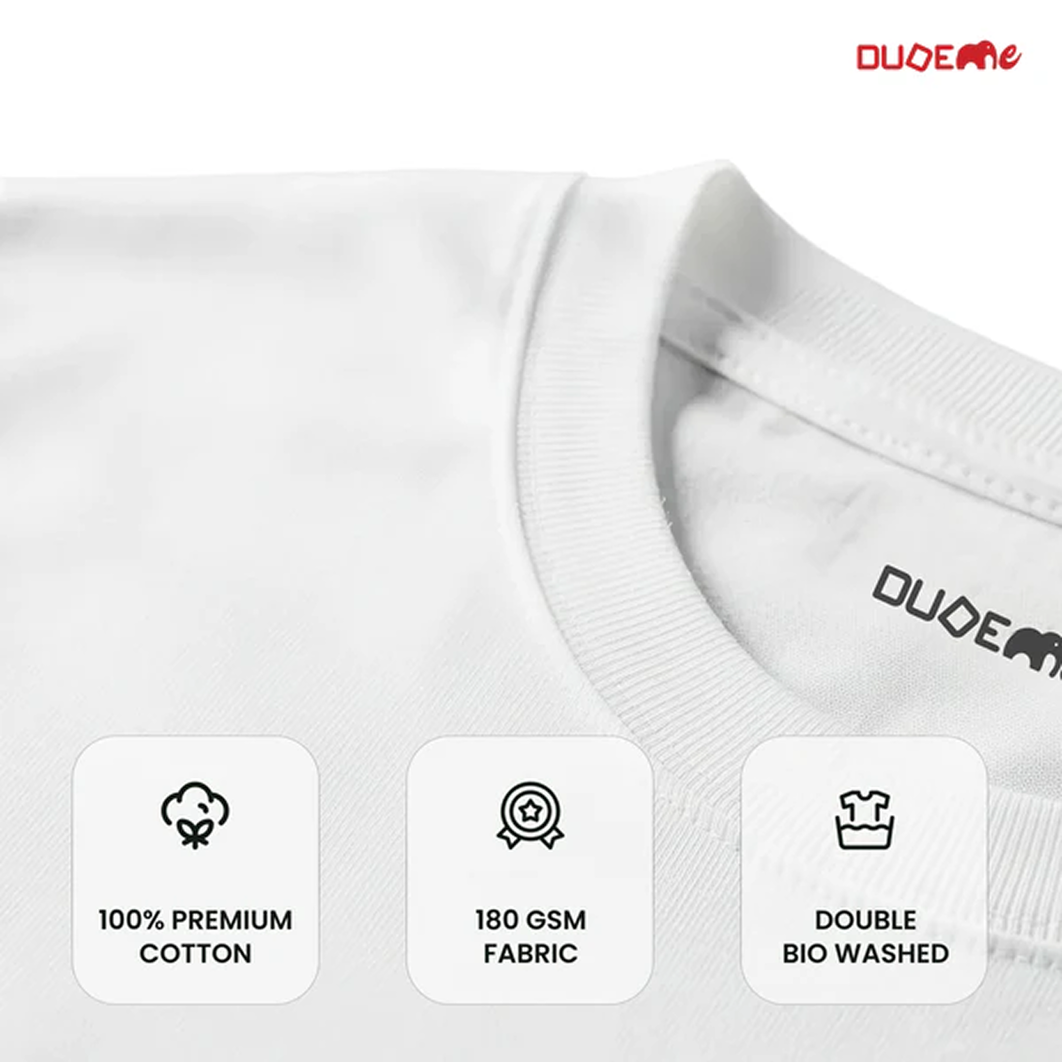 White Unisex Plain T-Shirt - Dudeme