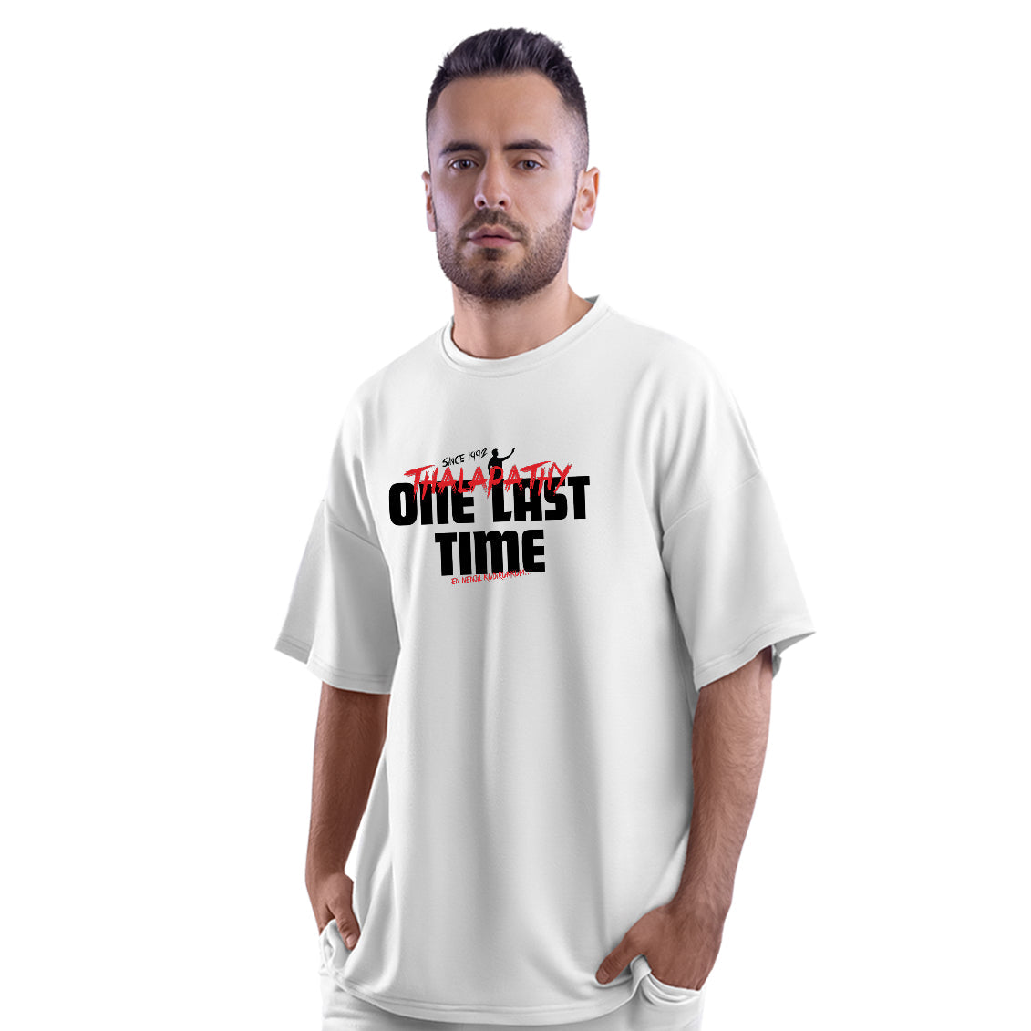 One Last Time Thalapathy Vijay Oversized T-Shirt - Dudeme