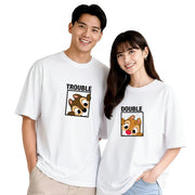 Trouble & Double Couple – Fun Matching Oversized T-Shirts
