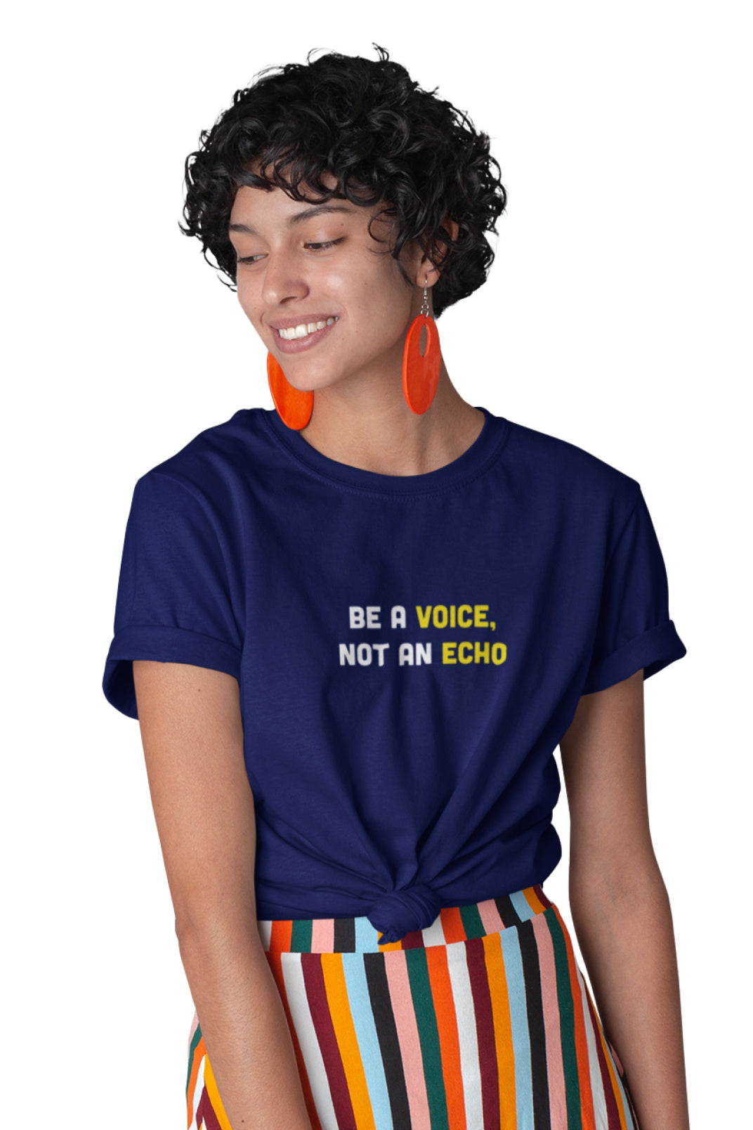 Be A Voice Not An Echo - Knot Crop Top