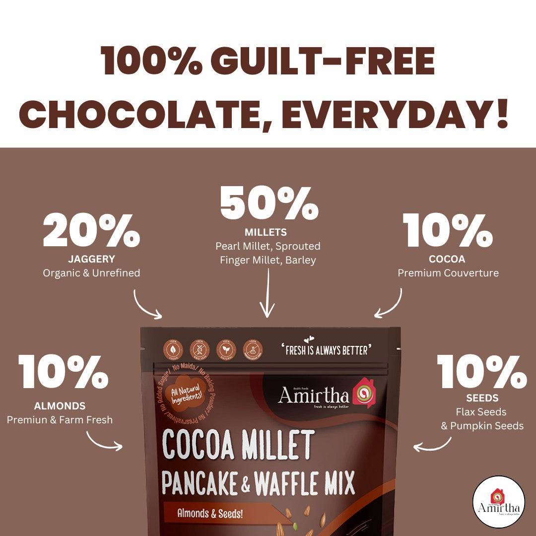 Cocoa Millet Pancake Mix - Amirtha Health Foods
