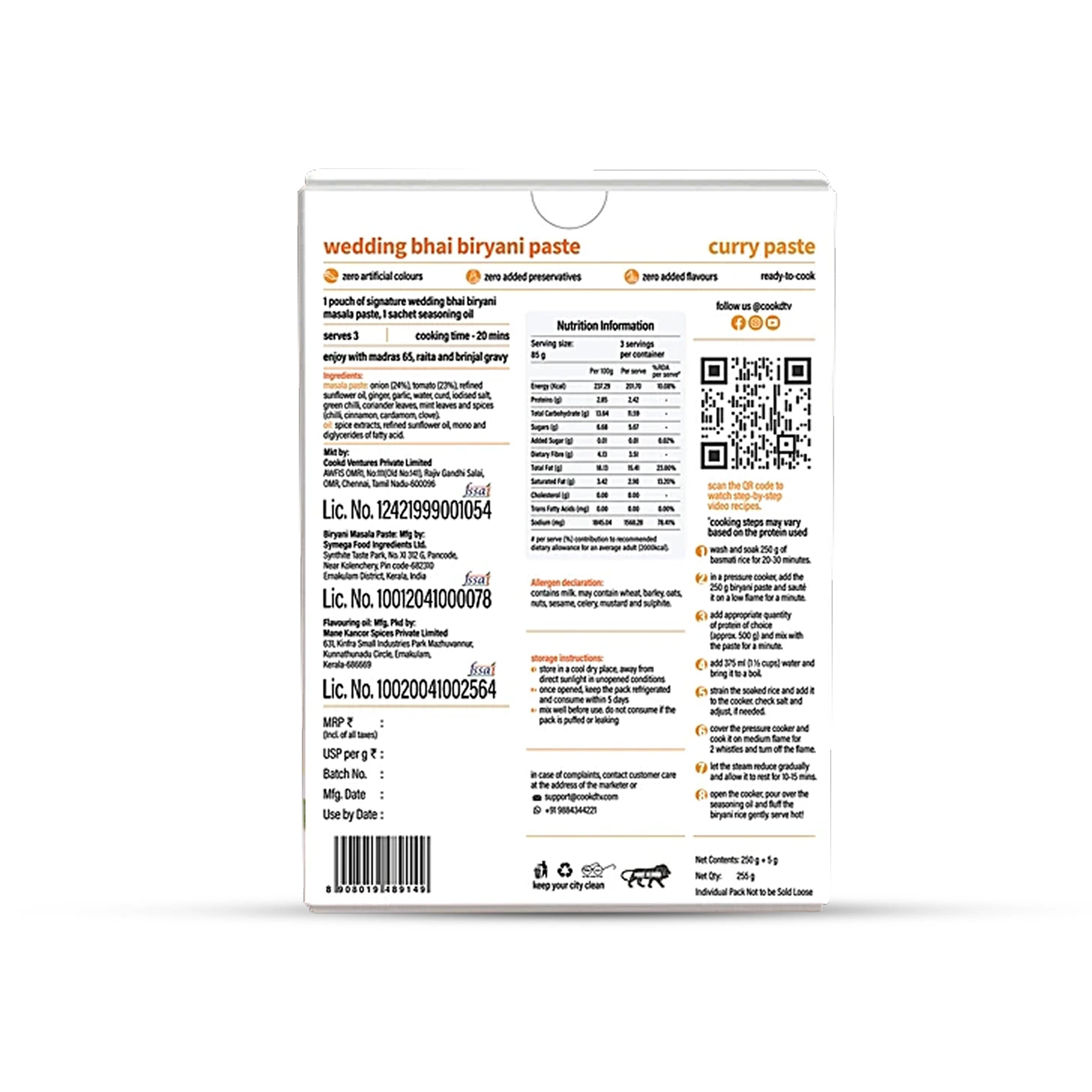 Wedding Bhai Biryani Paste - Cookd