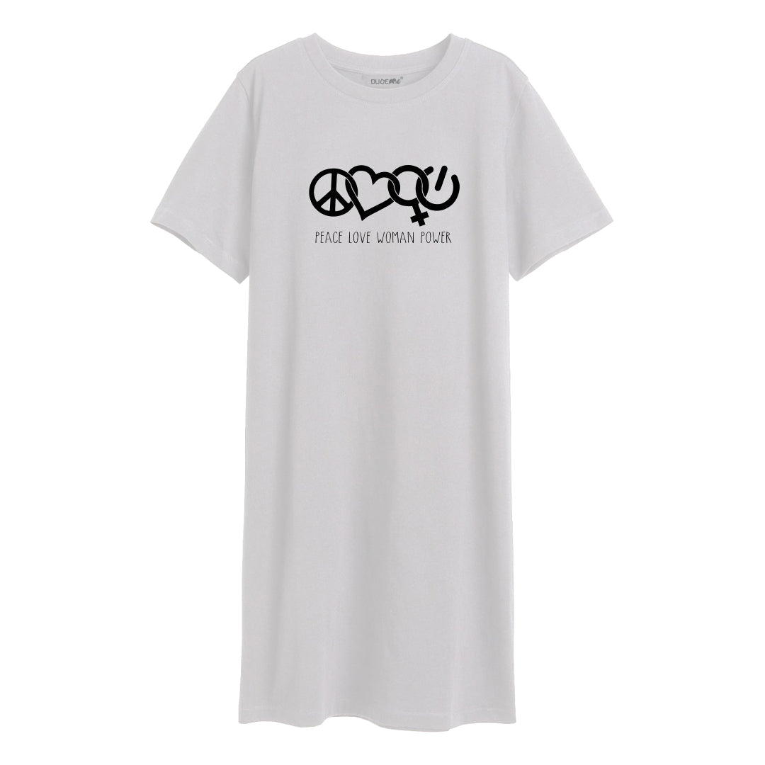 Women Power T-Shirt Dress