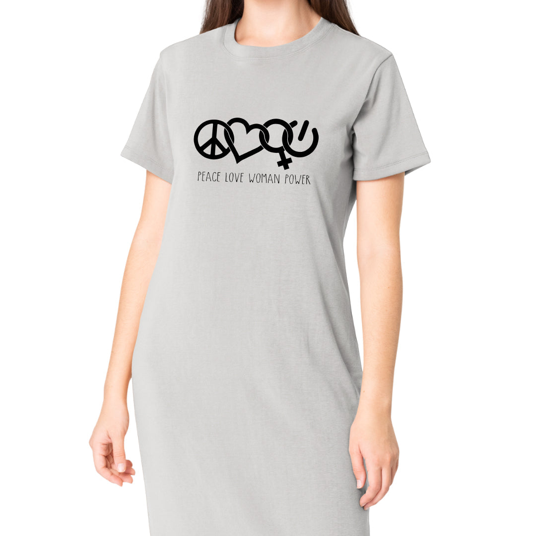 Women Power T-Shirt Dress
