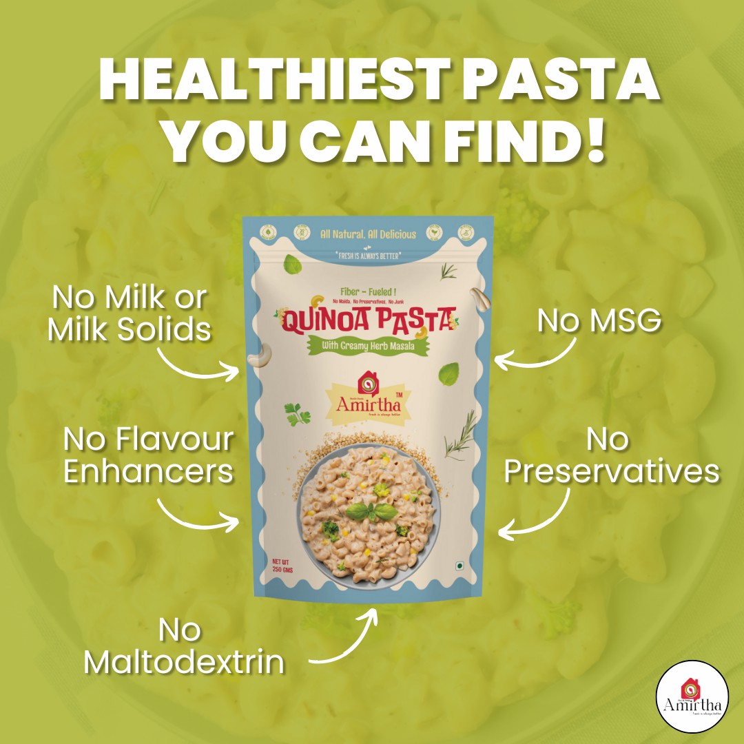 Quinoa Pasta with Creamy Herb Masala- Amirtha Health Foods