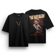 Jana Nayagan Thalapathy Vijay Black Oversized T-Shirt - Dudeme