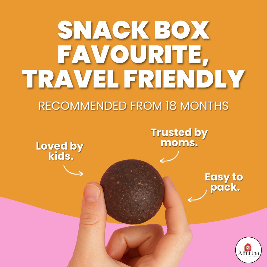 Sprouted Ragi & Dry Fruits Ladoos - Amirtha Health Foods