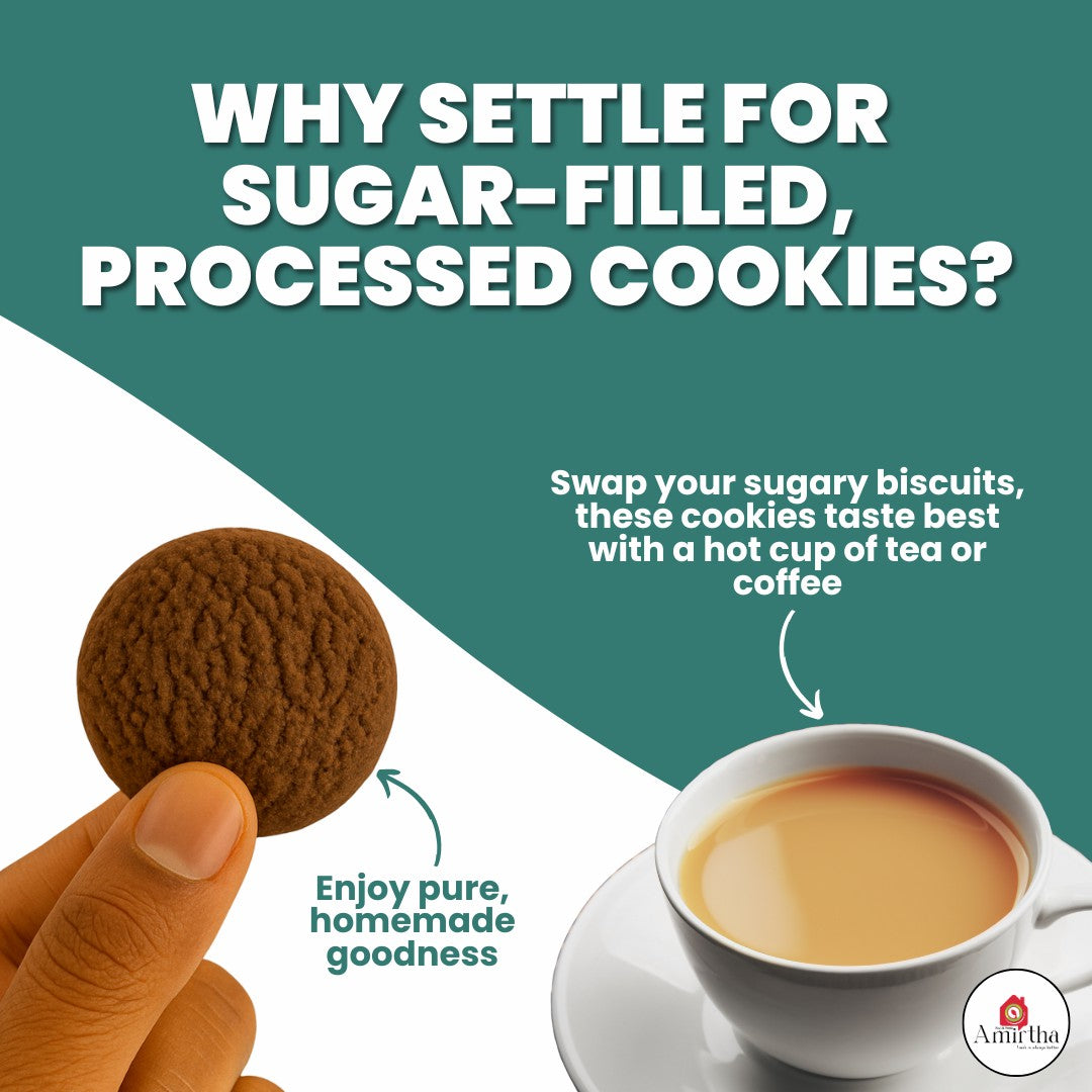 Little Millet & Walnut Butter Cookies - Amirtha Health Foods