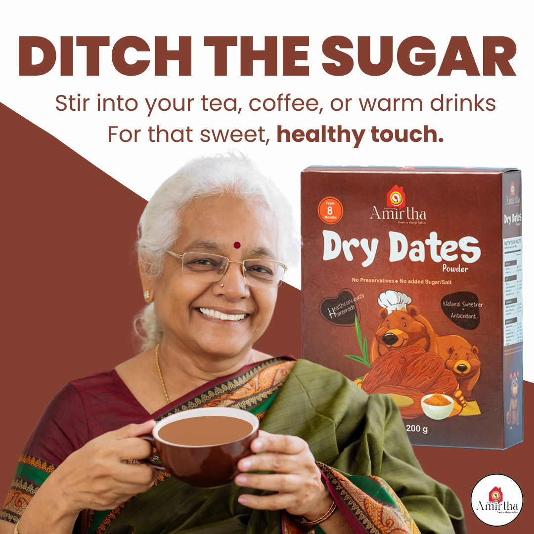 Dry Dates Powder - Amirtha Health Foods
