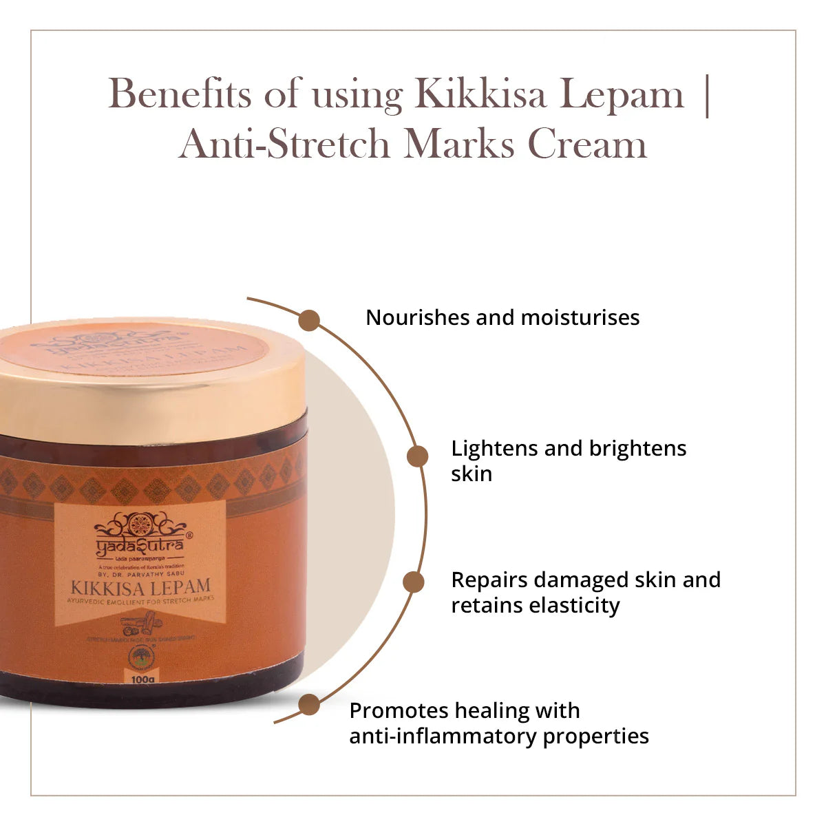 Kikkisa Lepam | Anti-Stretch Marks Cream (100g) - YadaSutra