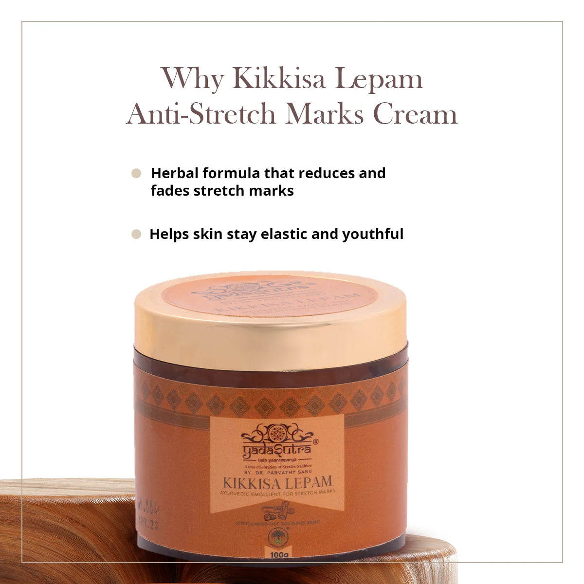 Kikkisa Lepam | Anti-Stretch Marks Cream (100g) - YadaSutra