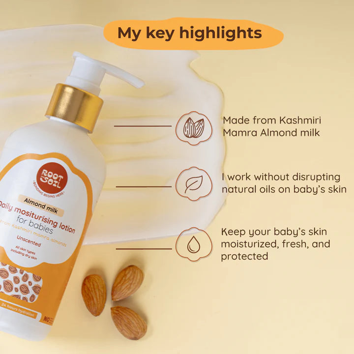 Almond Milk Daily Moisturizing Lotion For Babies Root and Soil