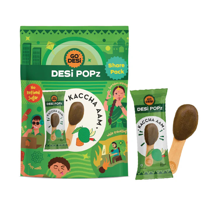 Popz pack of 8 - Kachha aam - GO DESi