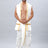 Men Readymade Cream Panchakacham & Angavastram with Gold Jari Border - Ramraj Cotton