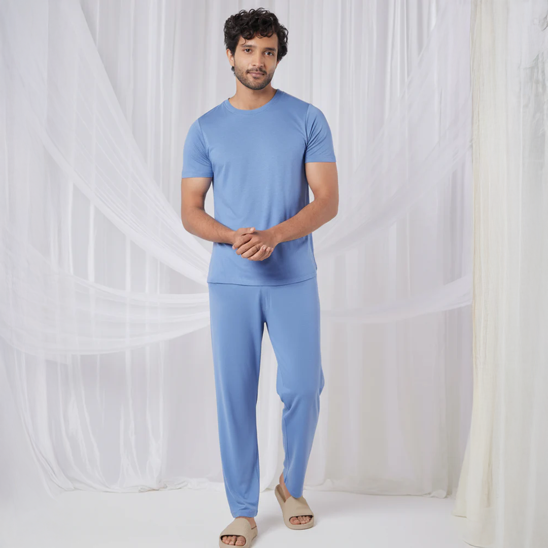 Urbanite Bamboo Pant(Serene Blue) - Soft Sleep