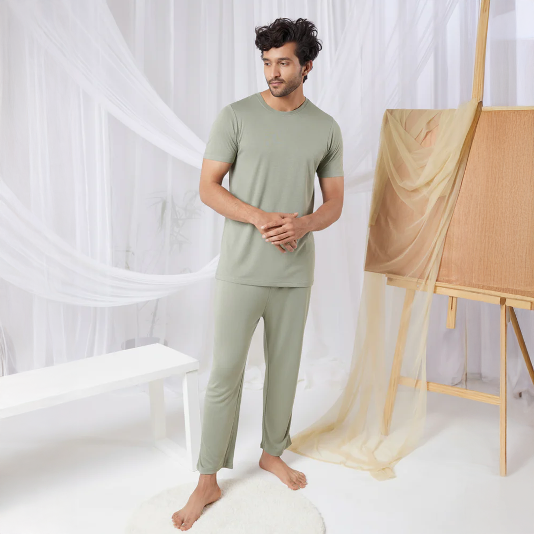 Cosmo Bamboo T-Shirt(Laurel Green) - Soft Sleep