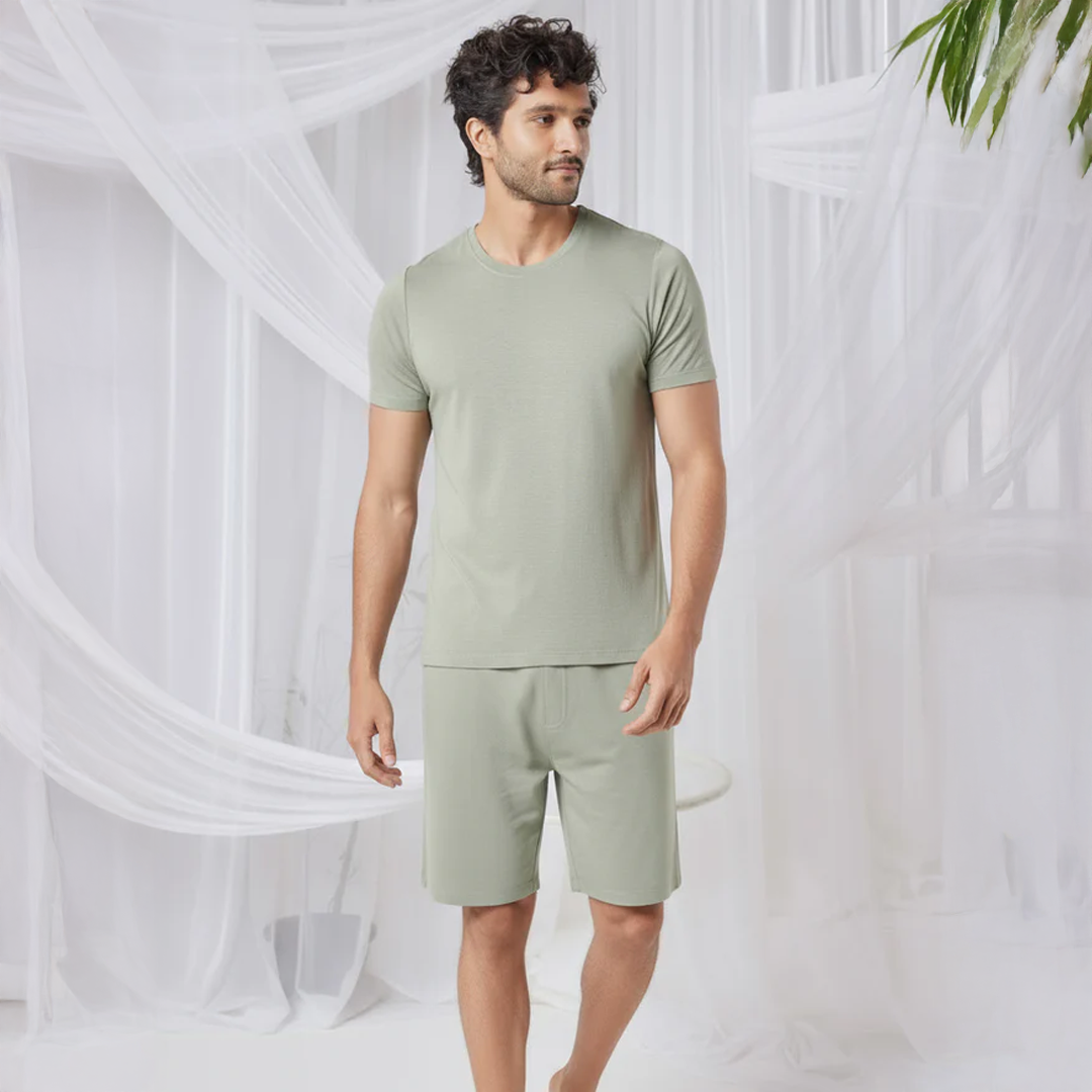 Cosmo Bamboo T-Shirt(Laurel Green) - Soft Sleep