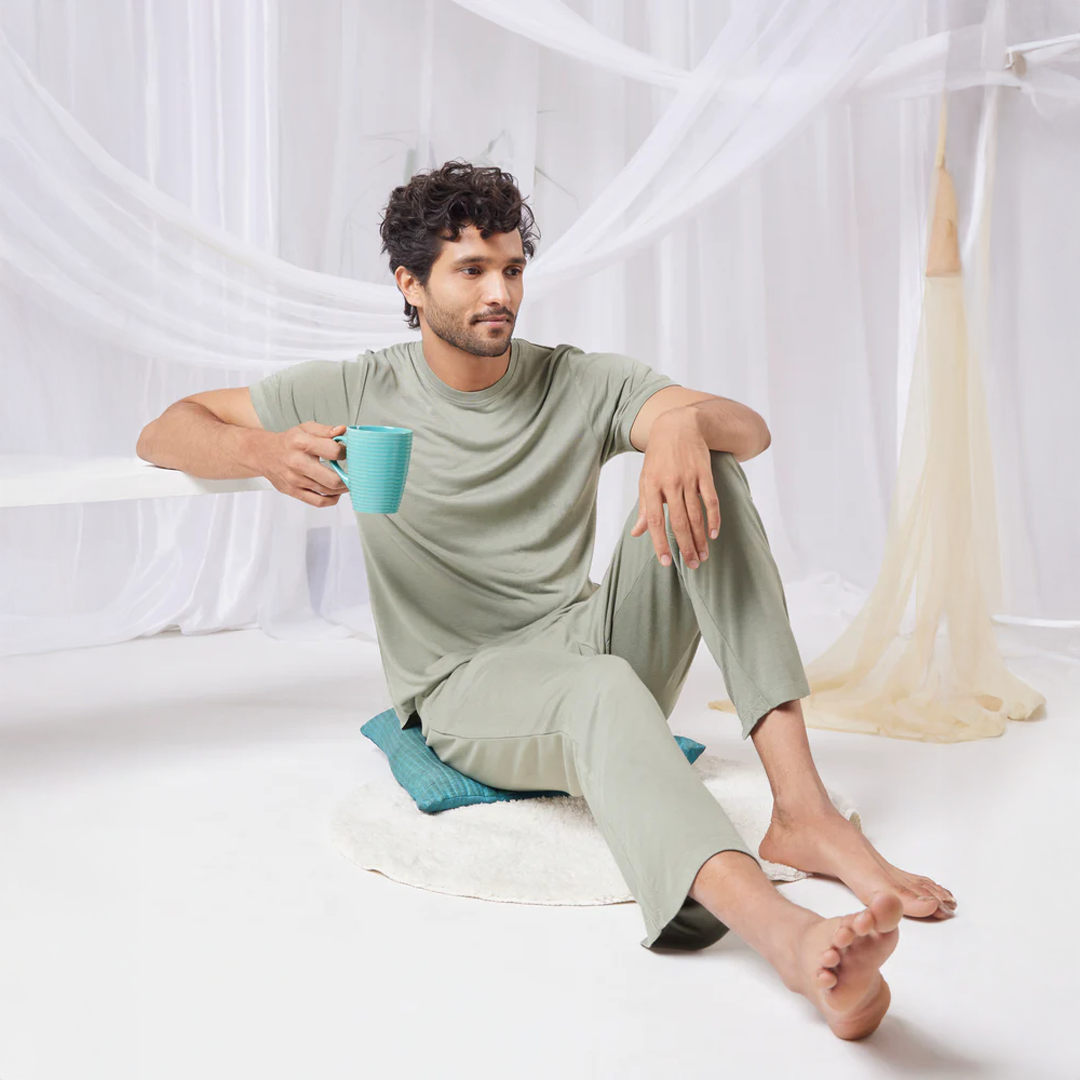 Cosmo Bamboo T-Shirt(Laurel Green) - Soft Sleep
