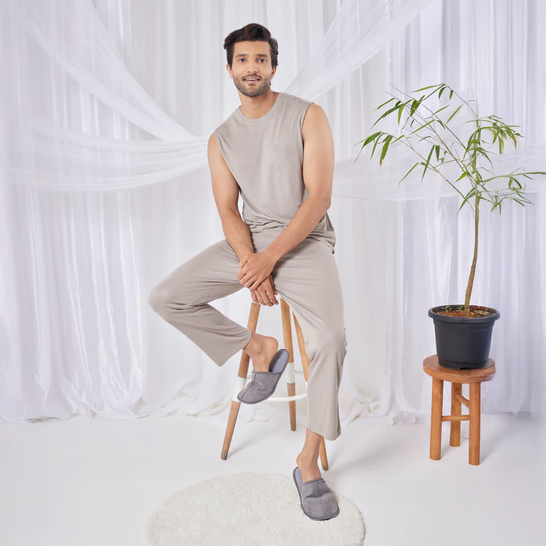 AirKnit Bamboo Tee(Grey Mocha) - Soft Sleep