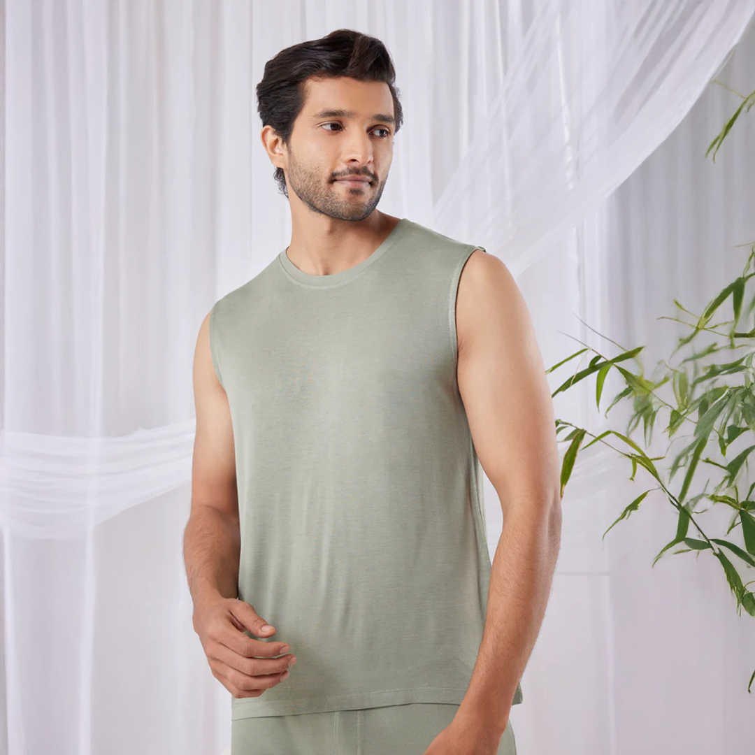 Hushy Bamboo Shorts(Laurel Green) - Soft Sleep