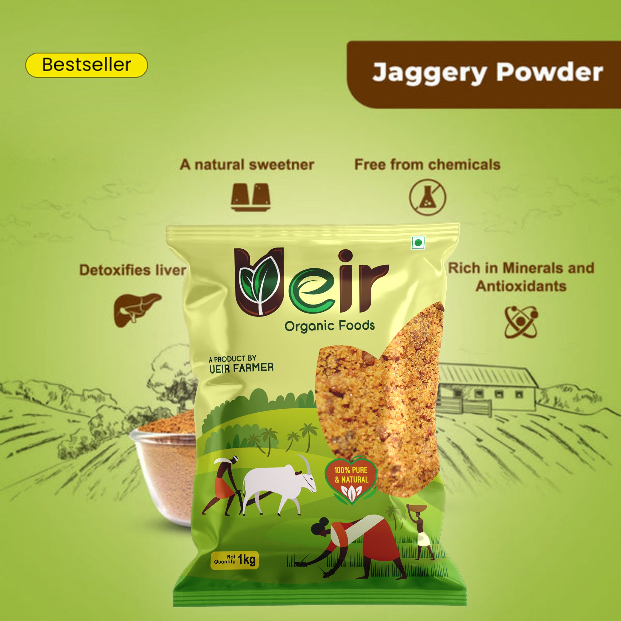 Jaggery Powder - Ueir Organic