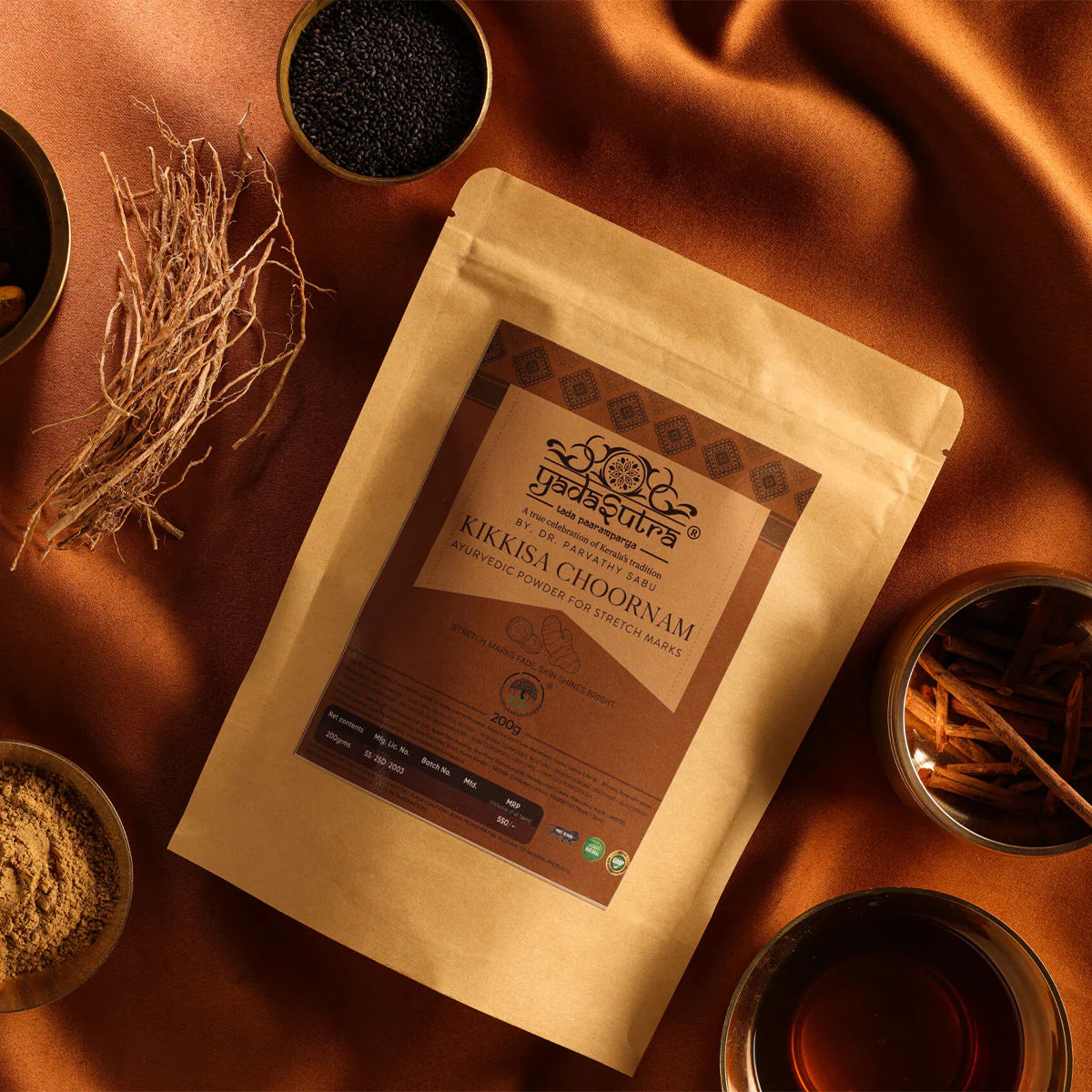 Kikkisa Choornam | Ayurvedic Anti-Stretch Marks Powder (200g) - YadaSutra