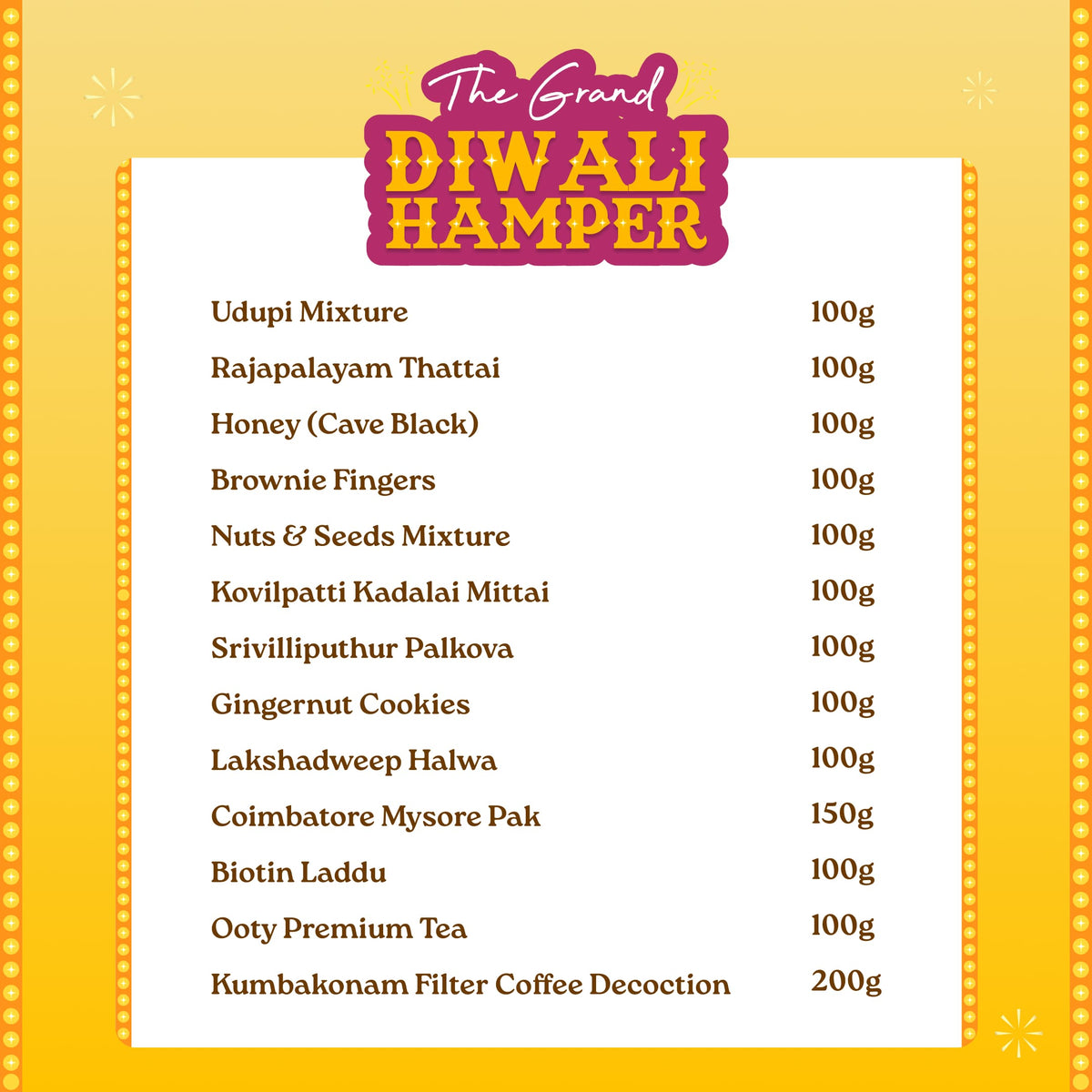 Diwali Hamper (13 items) - Oorla