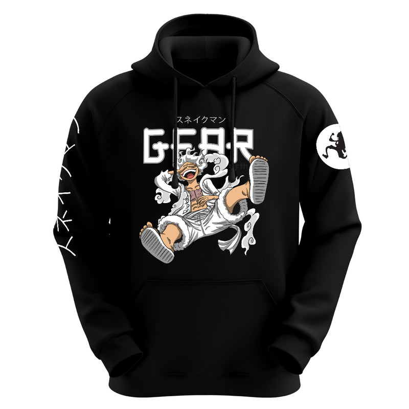 Luffy Gear 5 Black Unisex Anime Hoodie - Dudeme