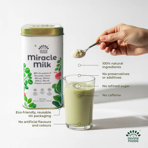 Miracle Milk (Moringa) Instant Latte Mix - Divine Foods