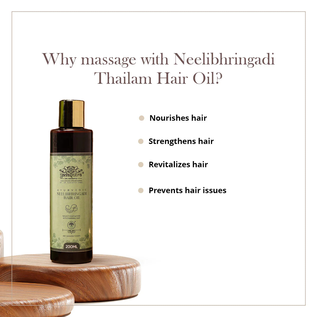 Neelibhringadi Tailam | Ayurvedic Hair Oil (200ml) - YadaSutra