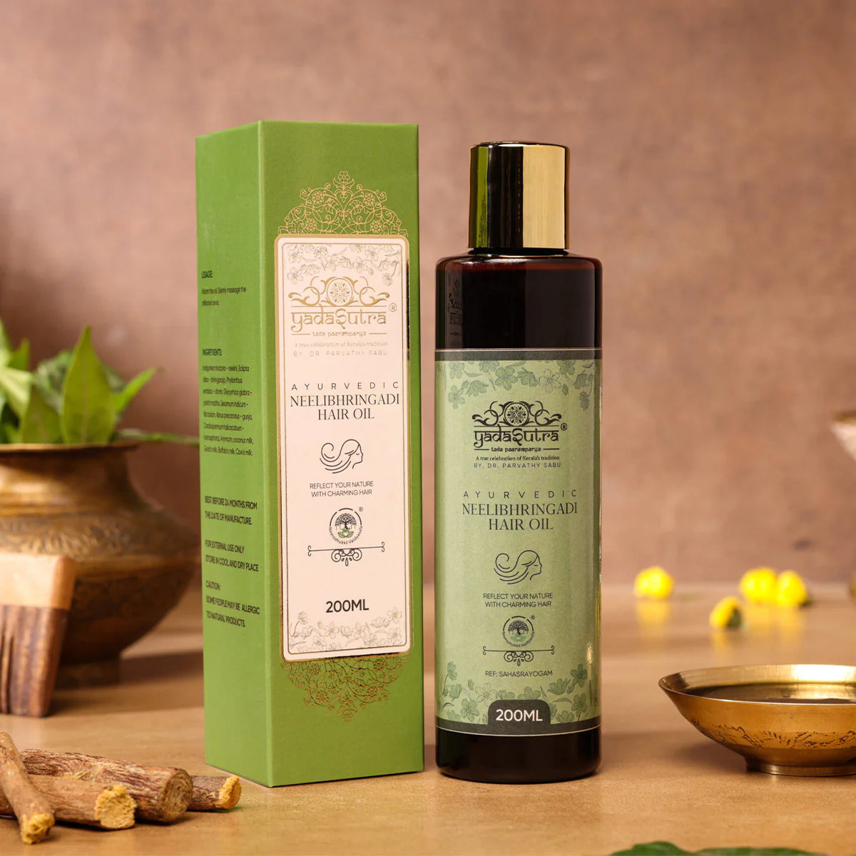 Neelibhringadi Tailam | Ayurvedic Hair Oil (200ml) - YadaSutra