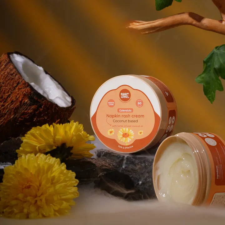 Root and Soil Napkin Rash Coconut Balm for Moms | IndiThings
