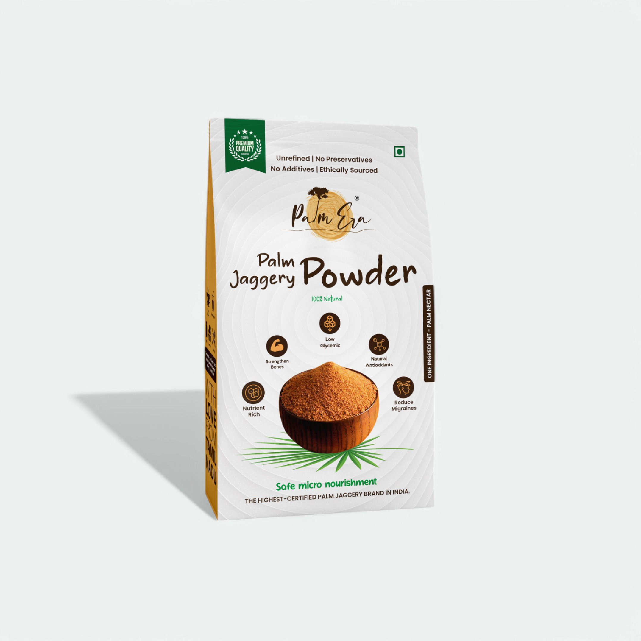 Mom & Kids Palm Jaggery Powder (Gusset Box) - Palm Era