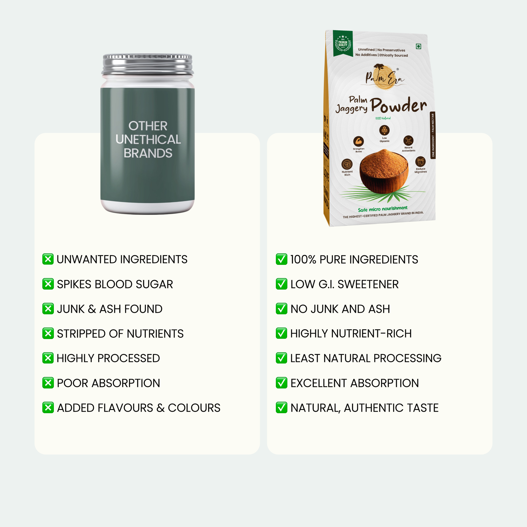 Mom & Kids Palm Jaggery Powder (Gusset Box) - Palm Era