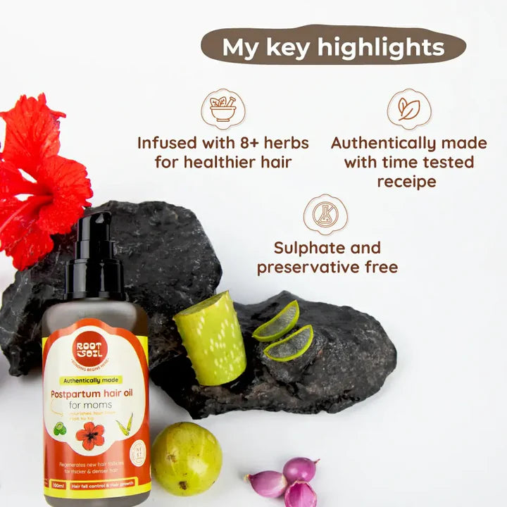 Postpartum Hair Oil For Moms Root and Soil
