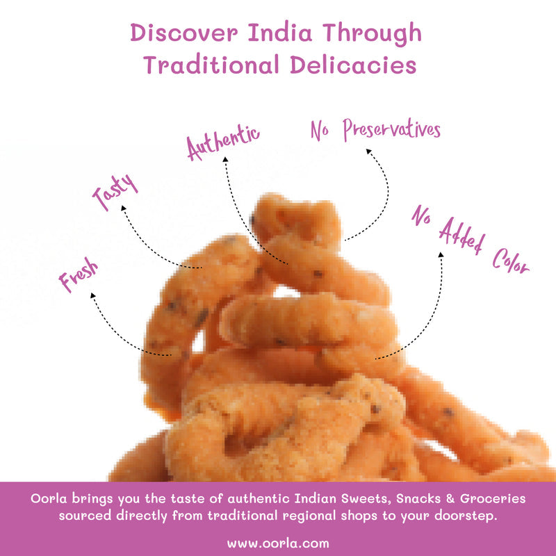 Karaikudi Kuthiraivali Rings Murukku - Oorla